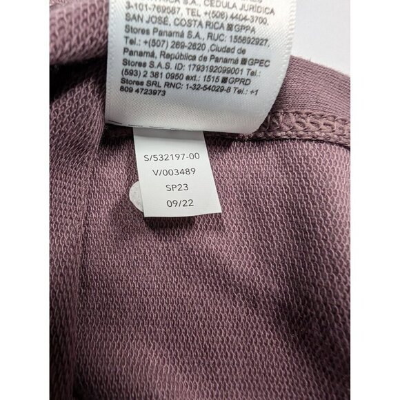 Athleta Retroterry V-Neck Sweatshirt Tee Mauve Sleeveless Womens XS - Picture 10 of 11